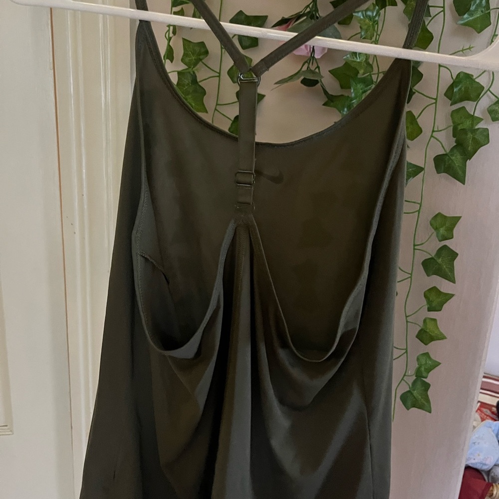 Army Green Nike Racerback Athletic Tank Top